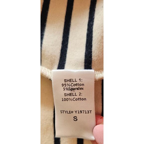 Tuckernuck White Seersucker Ashton Knit Polo Dress, Black/White Stripe, Sz S - Picture 8 of 8